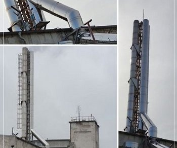 systemy kominowe zainstalaowane w fabryce opakowań